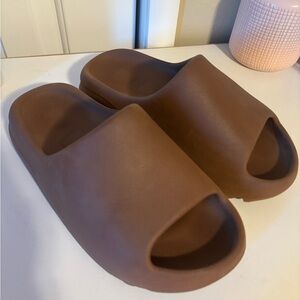 Brown Yeezy Slides